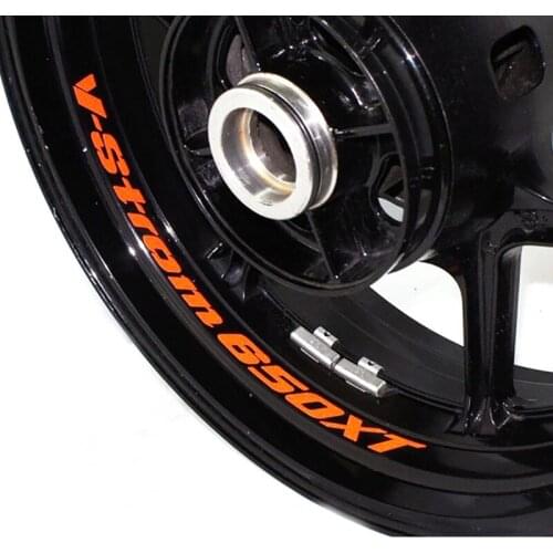 Seven colors V-STROM 650XT 8X CUSTOM INNER RIM DECALS WHEEL Reflective STICKERS STRIPES FIT SUZUKI V-STROM 650XT