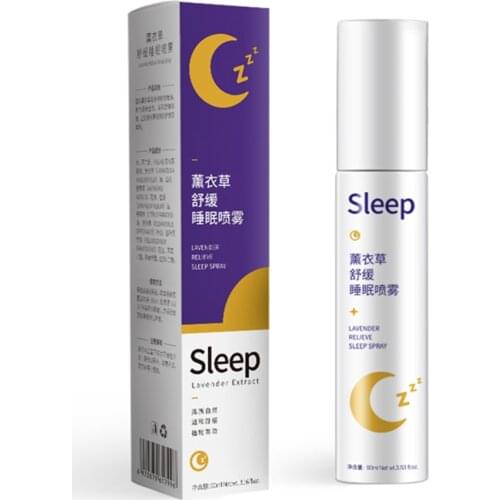 Sleep Spray Natural Lavender Essential Oil Deep Sleep Pillow Spray Sleeping Aid Noise Reducer Anti Snoring Mist 90ML Man Woman