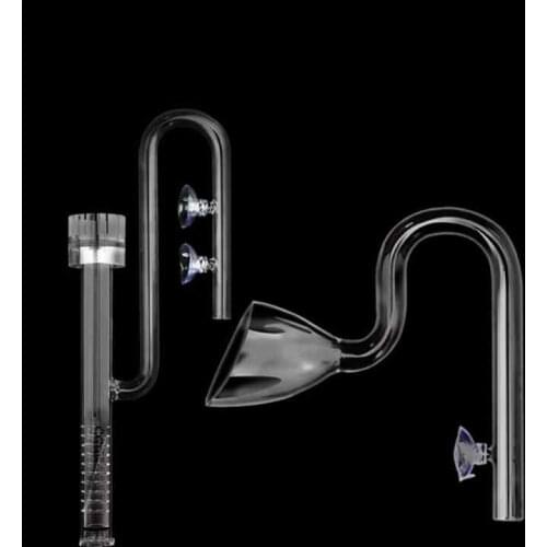 Glass pipe lily poppy peony spin surface skimmer inflow outflow 13mm 17mm aquarium water plant tank filter ADA quality mini nano