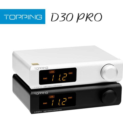 TOPPING D30pro 4×CS43198 DAC XU208 DSD256 & PCM384kHz Hi-Res Decoder D30 PRO Preamplifier Function with Remote Control