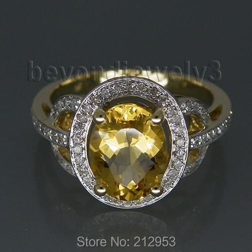 Vintage Oval 7x9mm 14kt Yellow Gold Yellow Citrine Ring R2004
