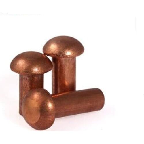 20/50Pcs M2 M2.5 M3 M4 GB867 Copper Solid Round Head Rivet Alloy Self-plugging Rivet