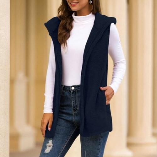 2019 Autumn Winter Womens Plush Black Outerwear Faux Fur Coat Cardigan Fluffy Vintage Shaggy Vest Jacket Fashion Long Tunic