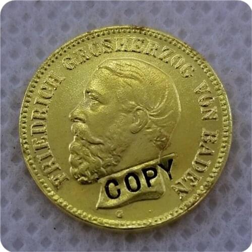 1877 German states 5 Mark - Friedrich I Gold copy coins commemorative coins-replica coins medal coins collectibles badge