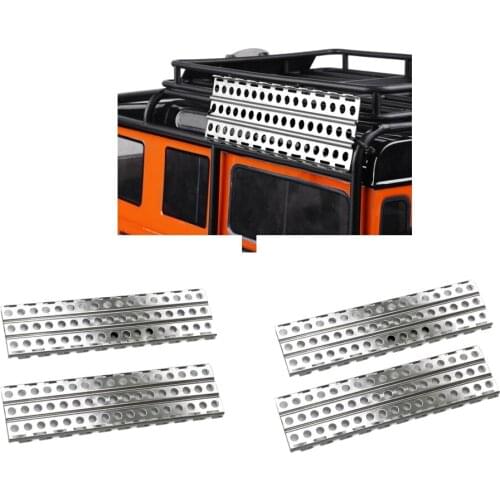 4 Piece 1:10 RC Car Anti-Skid Plate for TRX4 SCX10 90046 RC Crawler Car Accs