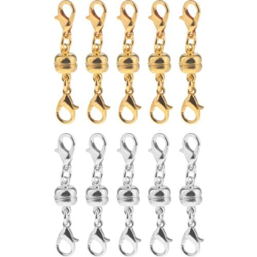 5 Piece Magic Magnetic Lobster Clasps Connector Findings for Jewelry Making Bracelet Necklace Design Repair Hooks