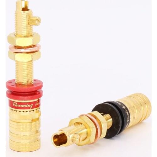 8pcs CMC-838-L-GU High End Performance Gold Plated Long Binding posts Speaker Terminal