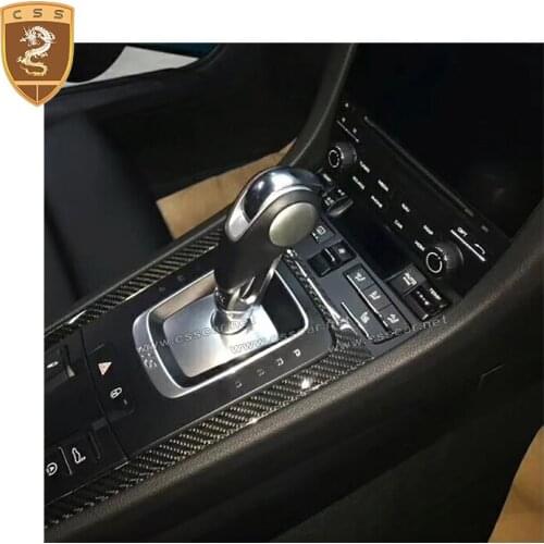 Real Carbon Fiber Car Interior Covers 9PCS Trims For Porsche 718 981 911 Cayman Boxster Carrera Dashboard