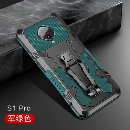 Armor Case For Vivo V17 Case V17 Russia Shockproof Belt Clip Holster Cover For Vivo V17 S1 Pro Y9S 6.38" V1945A V1945T Coque