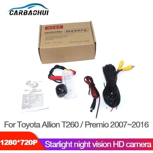 Car Starlight Night Vision Rear View Reverse Backup Camera For Toyota Allion T260 Premio 2007~2016 Waterproof high quality HD