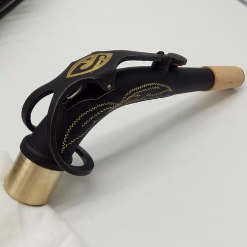 Free Shipping De Xin Eb Alto Saxophone Necks Professional Sax Necks Brass Accessories Black Nickel Gold