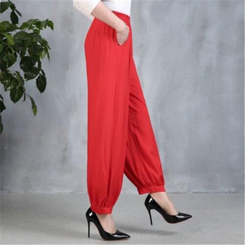 Womens pants Big Size 5XL Harem Pants Vintage Floral Printed Wide Leg Pants Summer Women Casual Linen Long Elegant Trousers 202