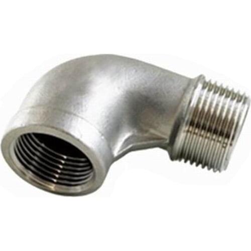 BSPT 1/4" DN8 Stainless Steel SS304 Female-Male Fuel Street Elbow Threaded Pipe Fittings For Water Gas Oil