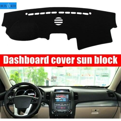 Car Dashboard Cover Mat Pad Anti-UV Sun Shade Instrument Protective Carpet Auto Styling Accessories For Kia Sorento 2009 - 2012