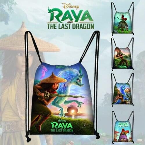 Disney Movie Cartoon Raya and The Last Dragon Childrens School Bag Cosplay Toys Kindergarten Girl Baby Kid Backpack Cute Plush