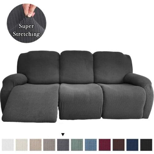 Spandex Jacquard 8 Pieces Recliner Sofa Stretch Sofa Slipcover Couch Cover Furniture Protector Couch Soft with Elastic Bottom