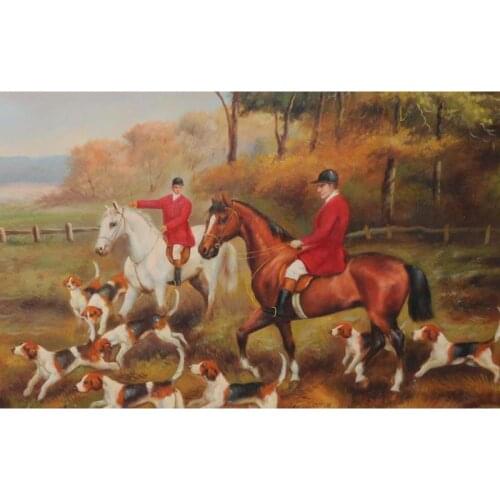 Heywood Hardy Reprodudction artwork oil painting on canvas riding horses dogs Hunting Handmade High quality