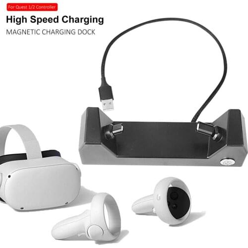 For Oculus Quest 1/2 Magnetic Charging Dock Holder Quick Charging Station Stand Set Charging Dock For Oculus Quest VR Accessory