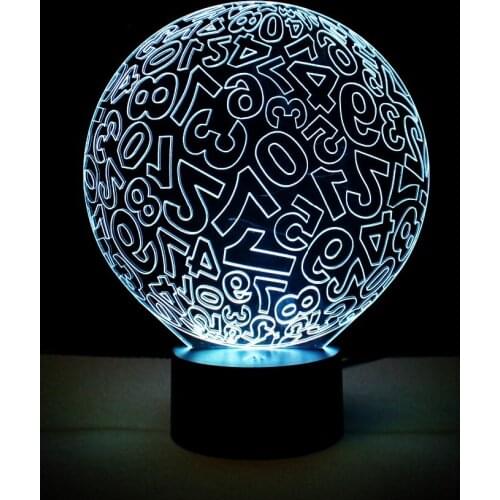 7Colors 3D Led Night Light DIY Different Shape Table Lamp Fun Light For Baby Sleep And Decoration Room Christmas Gift