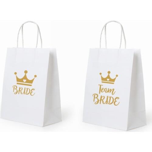 New 1pcs Team Bride Gift Bag Wedding Decoration Bridesmaids Bridesmaid Hen Party Bride Shower Bachelorette Party Gift Bag-7