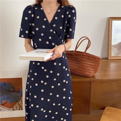 Plus Size New Summer Dress Girls Party Female Vintage Dress print short Sleeve Women Dresses oversize Robe Vestido