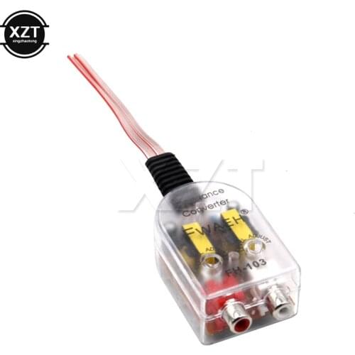 New High Low Sockets for Car Speaker RCA Level Adaptor Auto Line Out Audio 2 Channel Converter 1pcs hot sale