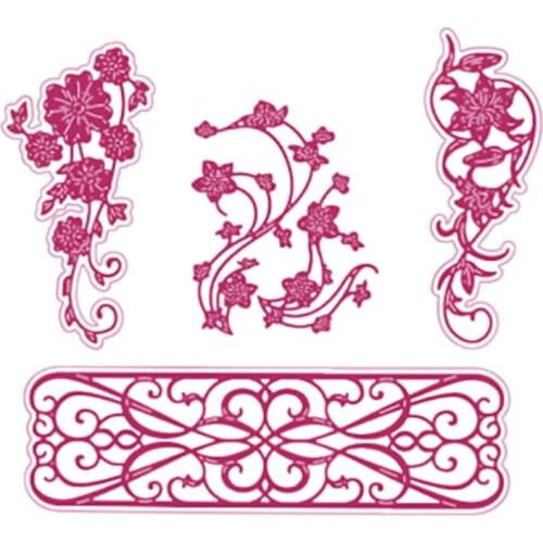 Flowers 2021 Arrival New Metal Cutting Dies Scrapbook Diary Decoration Embossing Template Engraving DIY Greeting Card Handmade