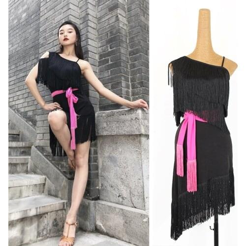 Fringe Latino Dance Dress Women Sexy Designer Dresses Tassel Latin Ballroom Dance Costume Tango Rumba Cha Cha Dancewear JL1328