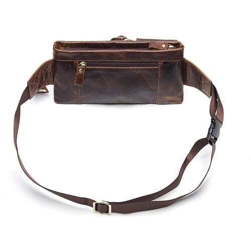 Waist Bag Phone Hip Pack Chest Messenger for Man Mens Genuine Leather Waist Bags Travel Fanny Pack Leather Belt