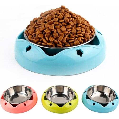Durable Pet Dog Bowl Stainless Steel Non-slip Drinking Feeding Dual-use Food Feeder for Small Medium Dogs Cats Pet Accessories
