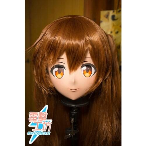 RAIGEKI MAKS 84) Resin Crossdresser DOLL BJD Kigurumi Anime Nibutani Shinka Cosplay Head Mask