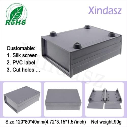 Junction box plastic enclosure plastic box electronic plastic case desktop electric meter panel 120*80*40mm