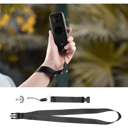 1/4 Action Camera Mount Neck Strap Outdoor Sightseeing Accessories for Insta360 One X/X2 Hand Rope Wrist Lanyard