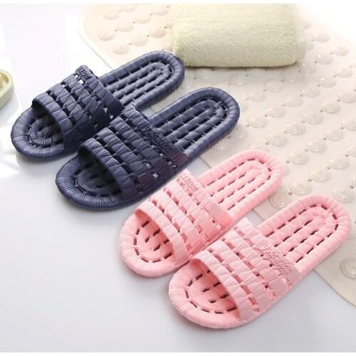 Bathroom slippers female summer non-slip indoor mens home couples thick-soled bath home mens sandals and slippers
