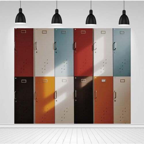 Scopiso School Lockers Photography Backdrop Boxes Wardrobe Portrait For Photo Studio Photocall Photographic Background