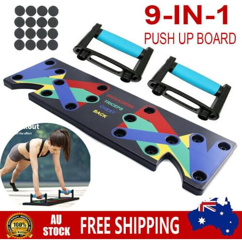 9 in 1 Push Up Board Rack System Fitness Workout Gym Yoga Exercise Pushup Stands