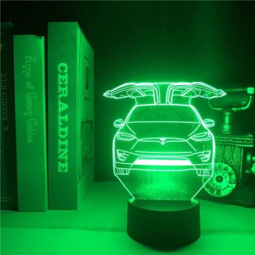 Modern Electrical Car Clock Base Table 3D Lamp with Remote Lamp Teenager Awesome Festival Hologram Visual Light Effect Artistic