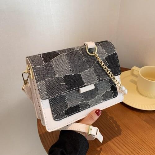 Summer Bag 2021new Trendy Fashion High Quality Ladies Luxury Oil Painting Bag Pearl Shoulder Messenger Popular Underarm Bag Wild
