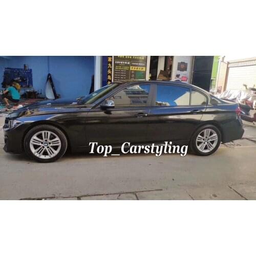 Super GLOSS Metallic Black Vinyl For Car wrap covering foil With Air bubble Free PROTWRAPS size 1.52x18m / Roll