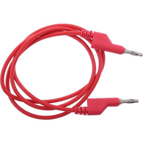 Pack of 3 4mm Stackable Banana Plug Wire, Copper Test Cable Lead Cords - 1 Meter / 3.3ft (Red+Blue+Black)