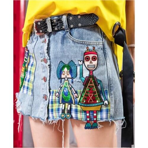 VAHAMAS Women's Jeans With Embroidery