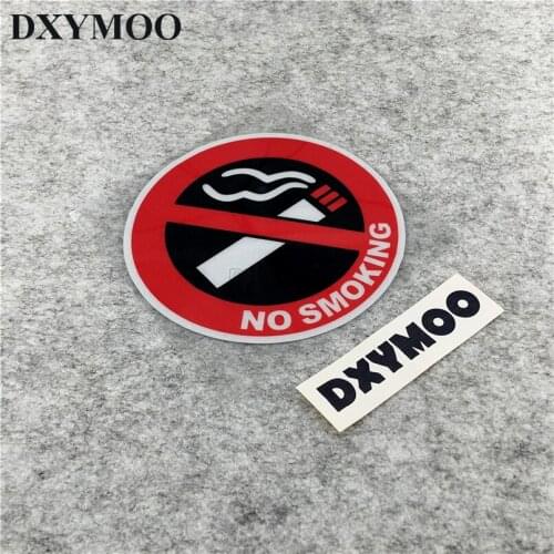 Warning NO SMOKING Car Stickers Reflective Motorcycle Helmet Auto Window Vinyl Decals 12cm