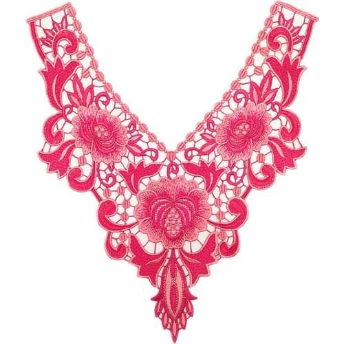 Water-soluble Embroidery Lace Appliqued For DIY Craft Quilting Women Clothing Collar Flower Patch Accessories Materials