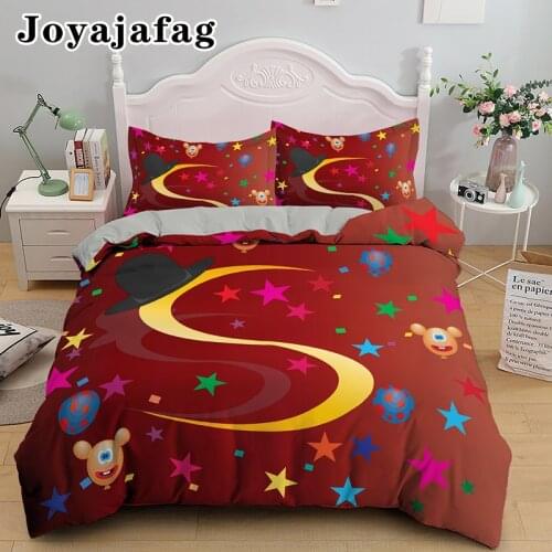 Magic English Letter Print Bedding Set Single Double King Queen Size Comforter Cover With Pillowcase Soft Fabric Duvet Covers
