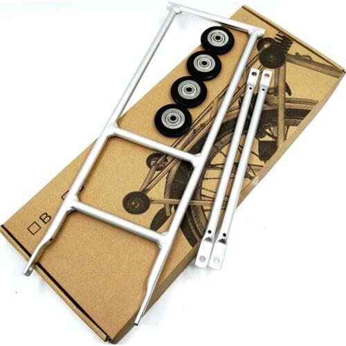 Rear Bicycle Racks For Brompton Folding Bike Cargo Racks Easy Push Wheel Sliding Bike Rack Black/Silver/Green