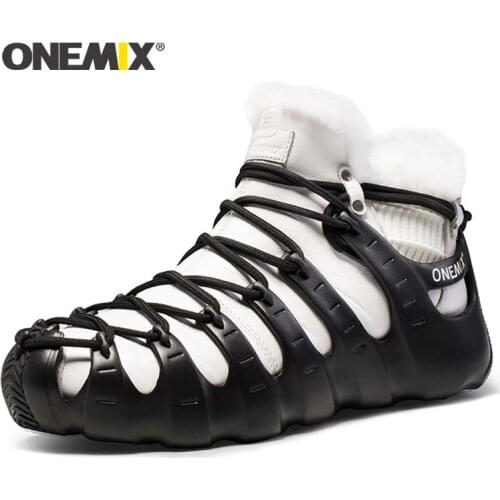 Onemix winter women boots running shoes for men outdoor trekking shoe sneakers walking shoes autumn winter warm keeping shoes