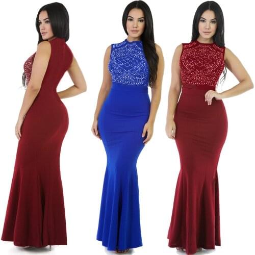 2020 summer women o-neck sleeveless solid long dress
