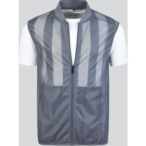 Mens Waistcoats Mens Fashion Summer Ultra-thin Waistcoat Vest Men Sleeveless Breathable Outerwear Coat Casual Vests Jacket Male