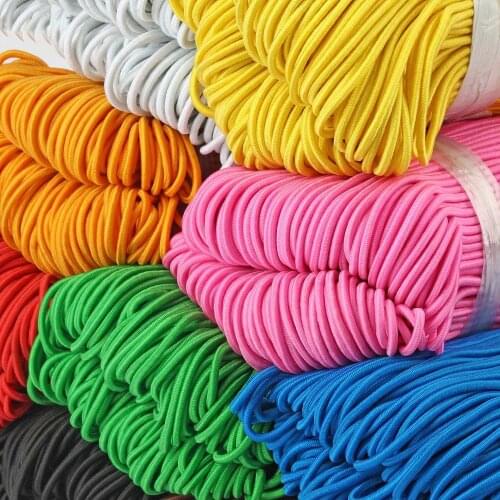 1.5mm Colorful High-Elastic Round Elastic Band Round Elastic Rope Rubber Band Elastic Spandex Band Trim DIY Sewing Accessories