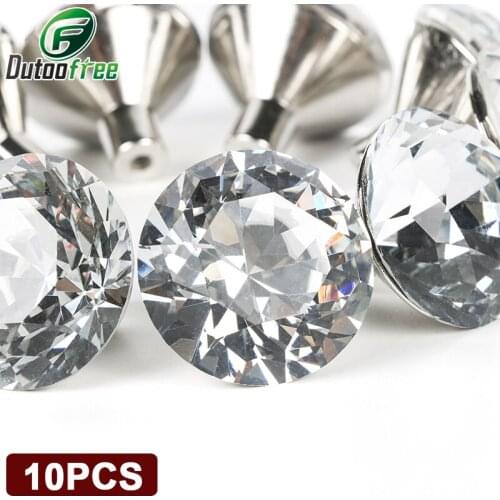 10PCS/lot K9 Clear Crystal Glass Cabinet Pulls Drawer Knobs and Handle Kitchen handle (Diameter:30)